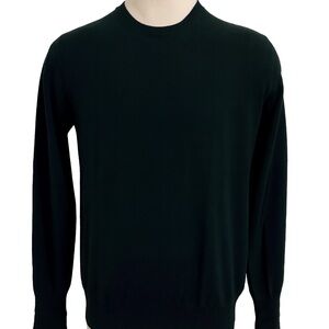 BALLANTYNE Cashmere Men’s Black Sweater Size 46 Made In Scotland